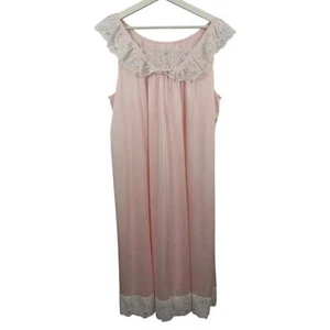 Vintage Shadowline Pink Nightgown Women's Size L - Picture 1 of 6