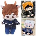 Plush Doll's Clothes 20cm Doll Outfit PU Leather Jacket Doll Pants Accessories