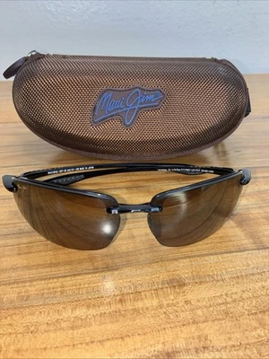 Maui Jim Ho'okipa MJ 407-02 Wrap Sunglasses Frames 64-17 130 - Image 1 of 4
