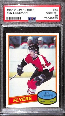 1980 O-Pee-Chee #24 Ken Linseman PSA 10 GEM-MT 73049159  - Image 1 of 3