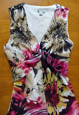 ROCKMANS womens fitted dress ladies size 10 lined polyester summer party apparel - image 1 of 4