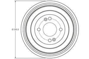 Tambor de freno DB4422 TRW para HYUNDAI KIA - Imagen 1 de 8