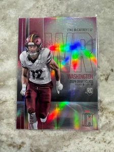 Luke McCaffrey 2024 Topps Signature Pink Refractor Rookie #124/250 Commanders - Bild 1 von 4