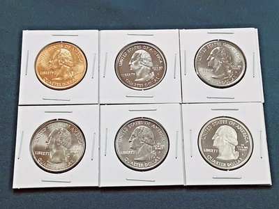2000 New Hampshire State Quarters Set, 6 Different coins! 1 90% silver!!   L62 - Image 1 of 3