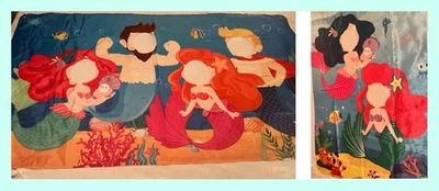 Lote de 2 banners de porta de poliéster com tema de sereia sob o mar - Imagem 1 de 4