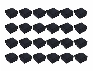24pcs Black Cube Hard Cardboard Small Gift Box for Ring Earring Jewelry（2"x 2"） - Picture 1 of 6