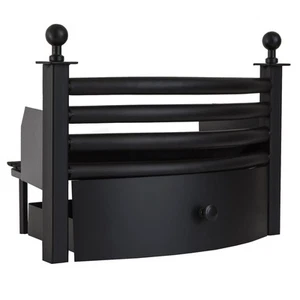 Laxton Front Grate Iron Solid Fuel Set Coal Ash Fire Steel Black Fireside - Picture 1 of 4