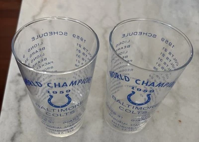 2 X 1959 Baltimore Colts 1959 gafas de campeonato Vs My Giants Foto 1 de 4