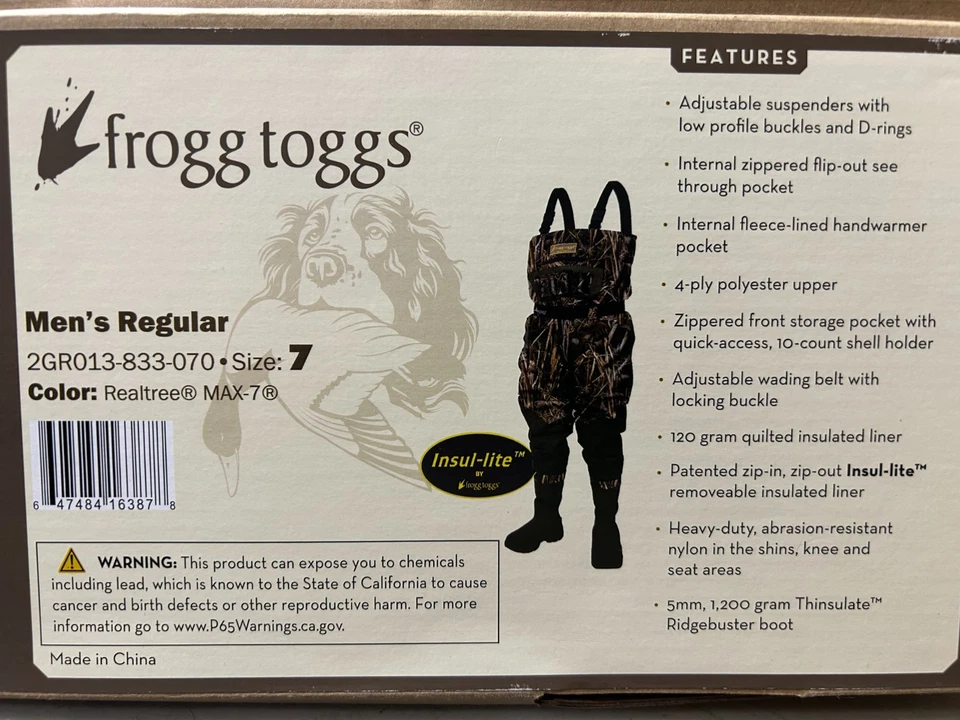 Frogg Togg Refuge 3.0 Waders Realtree Max 7 Size 7 - Image 1 of 1