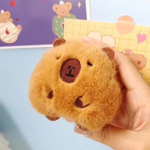 Cute Capybara Animal Plush Toy Doll Keychain Fluffy Soft Stuffed Dolls Backpack - Picture 1 of 5