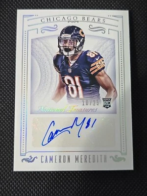 2015 NATIONAL TREASURES AUTO AUTOGRAPH CAMERON MEREDITH ROOKIE CARD #10/25 Rare! - Image 1 of 2