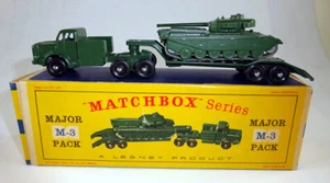 Matchbox Major Pack M3 Tank Transporter & Centurion Tank perfecto estado D Box - Imagen 1 de 16