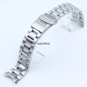 Kurven End Edelstahl Armband Uhrenarmband Strap Clasp Buckle Uhren Ersatz 18-24 - Picture 1 of 6