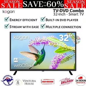 Kogan 32" LED WebOS ThinQ AI Smart TV & DVD Combo Home Theatre Entertainment USB - Picture 1 of 12