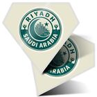 2 x Diamond Stickers 10 cm  - Saudi Arabia Green Riyadh Travel  #7442