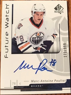 2006-07 SP Authentic Rookie Autograph M-A Pouliot #179 #’d 173/999 - Image 1 of 2