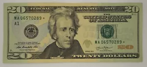 Serie 2013 20 $ STAR NOTE✯ Federal Reserve Note Boston FRB SN: MA06570289✯ - Bild 1 von 6
