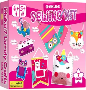 Kit Artigianato Cucito per Bambine: Kit Cucito in Feltro Fai da Te per Bambini Età 5-10, 7 Projec Divertenti - Foto 1 di 11