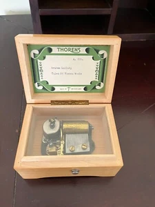 Vintage THORENS Model A 228 2-Song Wooden Music Box Brahms Lullaby, Vienna Woods - Picture 1 of 7