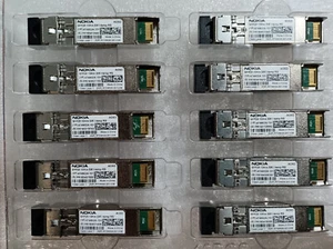 LOT of 10, NOKIA SFP28 10Km SM I-TEMP RS RTXM330-201-C39 Optical Transceiver - Picture 1 of 2