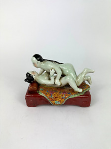 Antike Chinesische Porzellanfigur Erotik Paar Kamasutra Asiatika Skulptur Akt