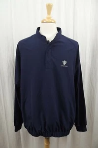 Footjoy Hombres Medio Botón Pullover Chaqueta de Golf Abrigo Grande Azul Marino - Imagen 1 de 6