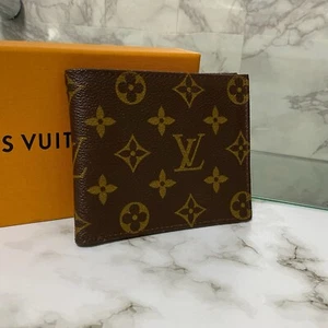 Vintage Louis Vuitton Bifold Wallet leather Monogram Brown - Picture 1 of 14