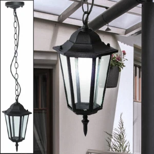 Design Decken Hänge Leuchte Terrassen Beleuchtung Außen Hof Pendel Lampe Laterne - Bild 1 von 10