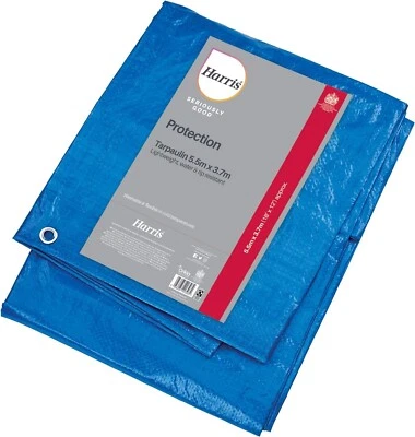 LG Harris Seriously Good Outdoor Tarpaulin 18x12ft Water and Rip Resistant Blue