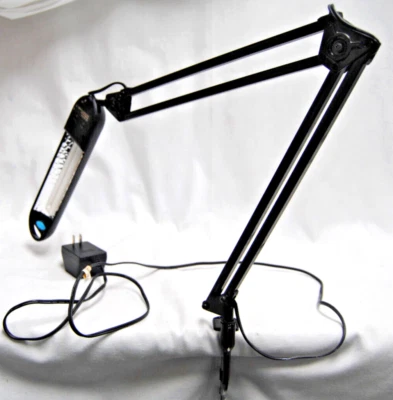 Black Lival Finland Global Multi-Joint Clamp-On Desk Lamp   Vintage    T2267 - Image 1 of 4