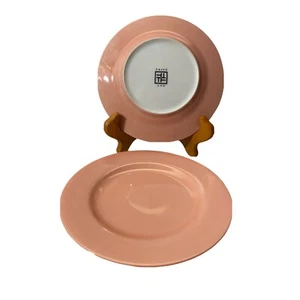 Taitu Uno Italy Bread Plates 1979 Peach Set Of 2 - Picture 1 of 5