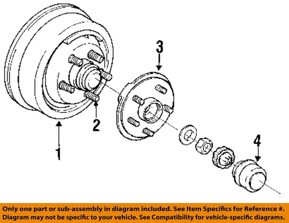CHRYSLER OEM 93-97 Intrepid Suspensión Trasera Freno Componentes-Tambor 4616236 Foto 1 de 1