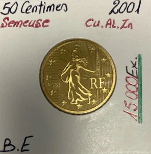 50 CENTIMES D'EURO - SEMEUSE (15 000 Ex) FRANCE 2001 // Qualité : BELLE EPREUVE - Picture 1 of 1