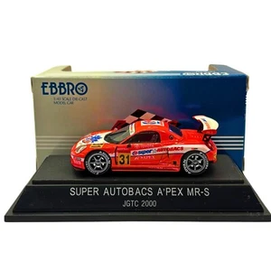 Ebbro 1:43 Toyota MR-S MR2 Super Autobacs Apex JGTC 2000 coche modelo raro - Imagen 1 de 10