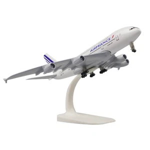 Modellino aereo di linea scala 1/400 20 cm aereo francese in lega A380 ornamenti - Foto 1 di 8