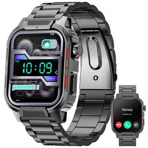 ๐ฅ Military Smart Watch Men (Call Receive/Dial) Rugged Tactical Fitness Tracker - Picture 1 of 7