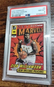 Donruss Zion Williamson Net Marvels 2021 #6 PSA 8 - Imagen 1 de 2