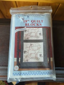 Vintage Jack Dempsey 18" Quilt Blocks for Embroidery Deer Family Pattern #199 - Picture 1 of 3