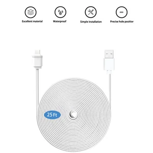 7.6m /25ft Charging Cable power for SimpliSafe Wireless Outdoor Security Camera - Picture 1 of 7