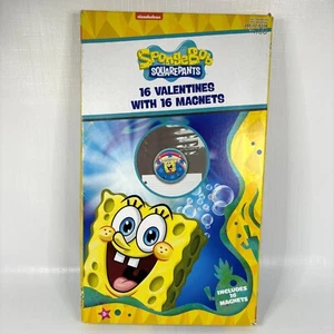 Kids School Exchange Valentines Cards Sponge Bob Squarepants Magnets - Picture 1 of 3