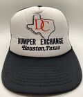 Dc Bumper Exchange Houston Texas Cap Hat Adult Trucker Snapback White Polycotton