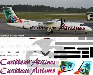 V1 Decals DeHavilland Dash 8-300 Caribbean Airlines for 1/72 Hobbycraft Kit - Picture 1 of 8