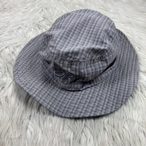 Outdoor Research Unisex Adult S Gray Plaid Sol Sun Hat Chin Strap Boonie - Picture 1 of 8