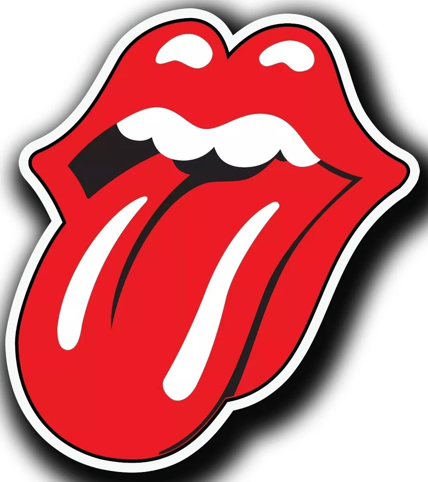 ROLLING STONES Vinyl Sticker Decal 5" tall Rock Roll Band Bumper Tongue