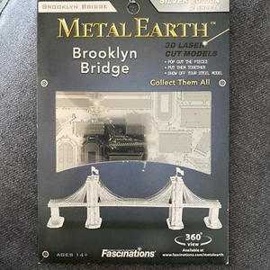 Metal Earth Brooklyn Bridge 3D Laser Silver Edition. Faszinationen - Bild 1 von 5