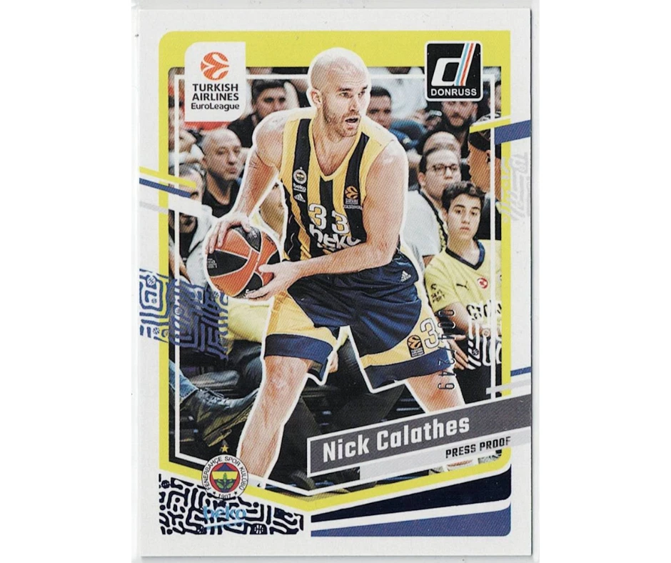 2023-24 Panini Donruss Euroleague Press Proof 04/249 #74 Nick Calathes - Image 1 of 2