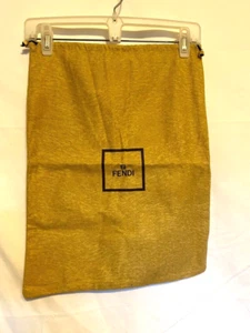 New! FENDI Dust Bag Storage Cover Pouch Drawstring Yellow 19" x 15" - Picture 1 of 6