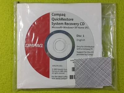 Compaq Quick Restore System Recovery CD Windows XP Home SP1 (3-Disc Set) NOS - Image 1 of 4