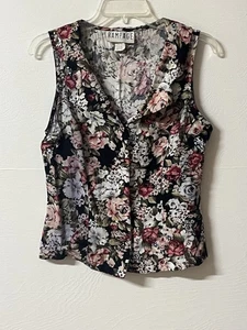 Gilet Vintage Rampage Floreale Romantico Western Cottagecore Taglia Media - Foto 1 di 8