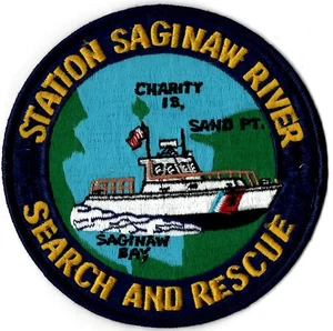 US COAST GUARD STATION SAGINAW RIVER SEARCH AND RESCUE MILITARY PATCH - Picture 1 of 1